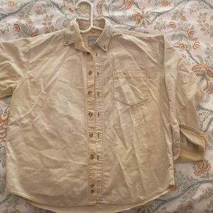 Light yellow corduroy button up